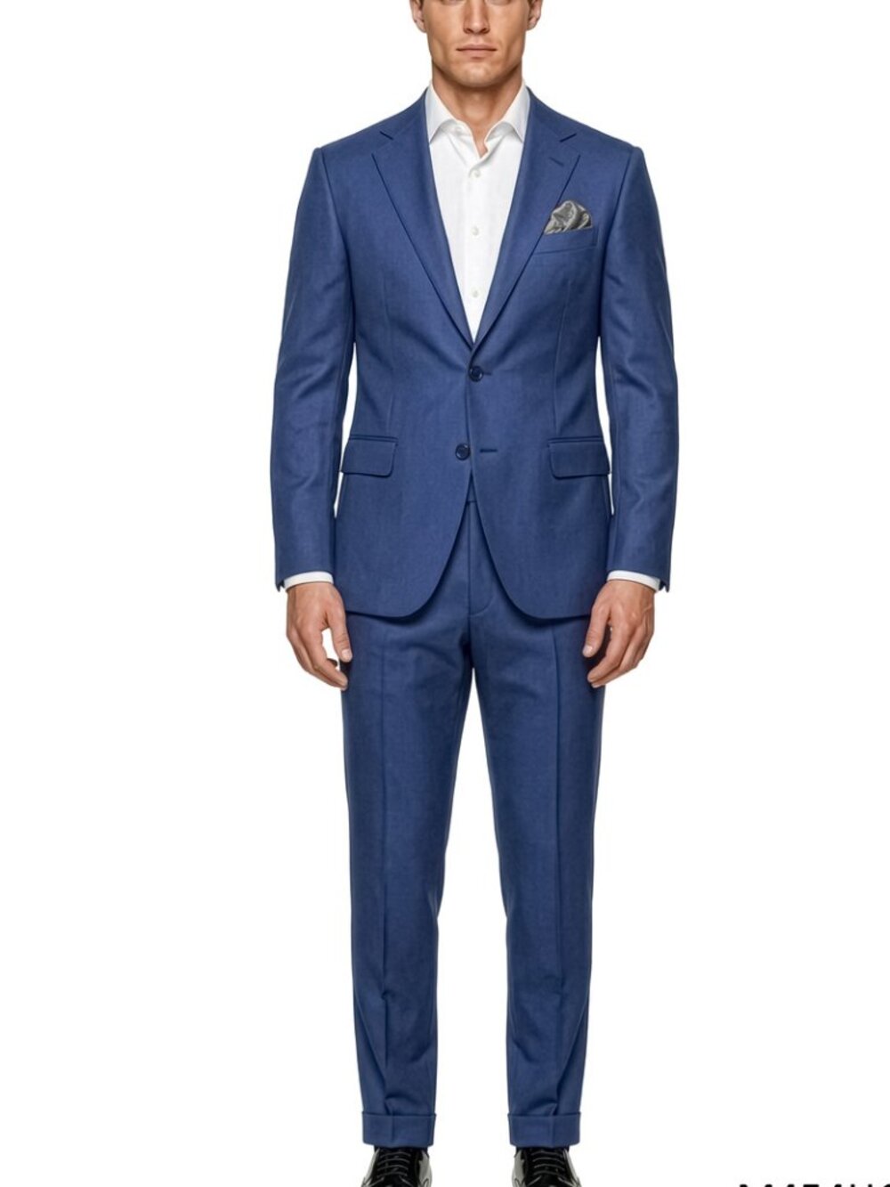 Olive Textured Knit Notch Lapel Cuffed Bottoms 2 Piece Men's Suit